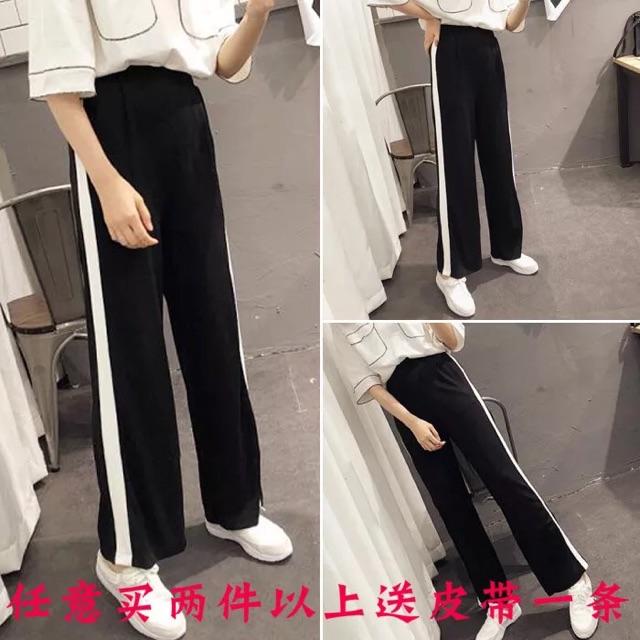 Quần ống rộng 1 sọc kan0603