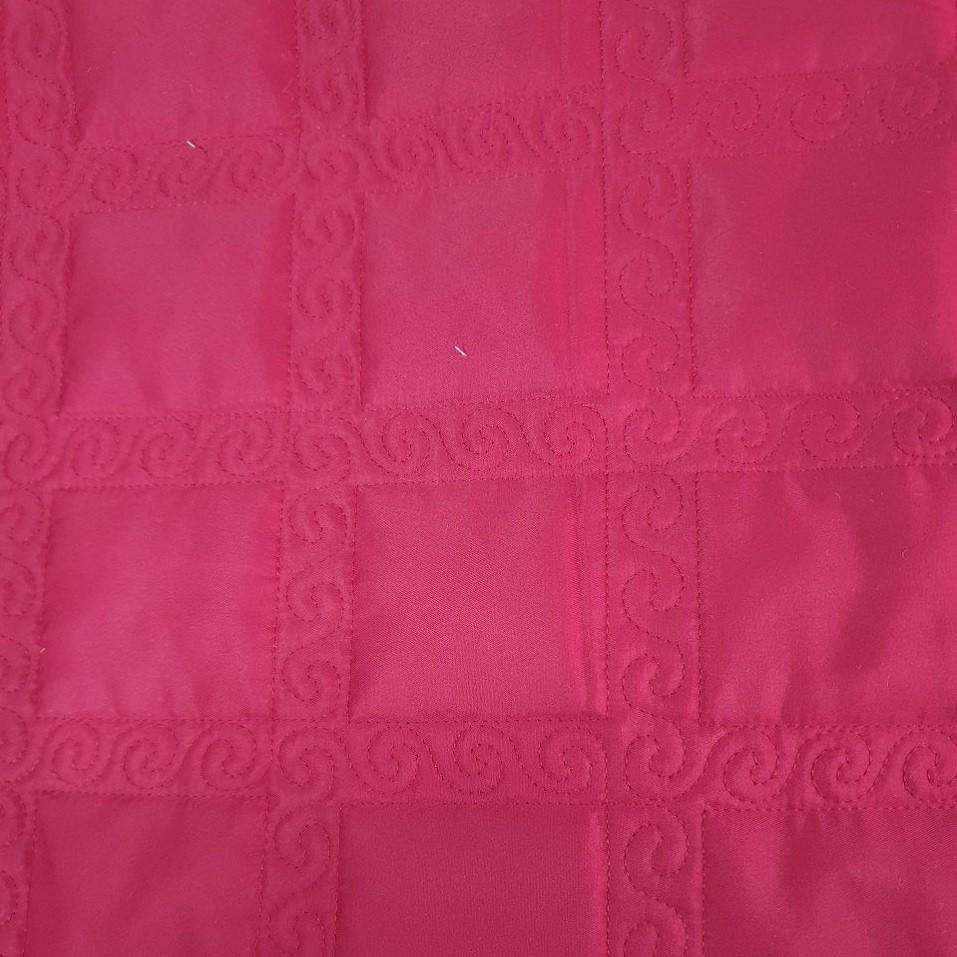 Set chăn ga chần thêu satin 7 món cao cấp Hasuko màu đỏ