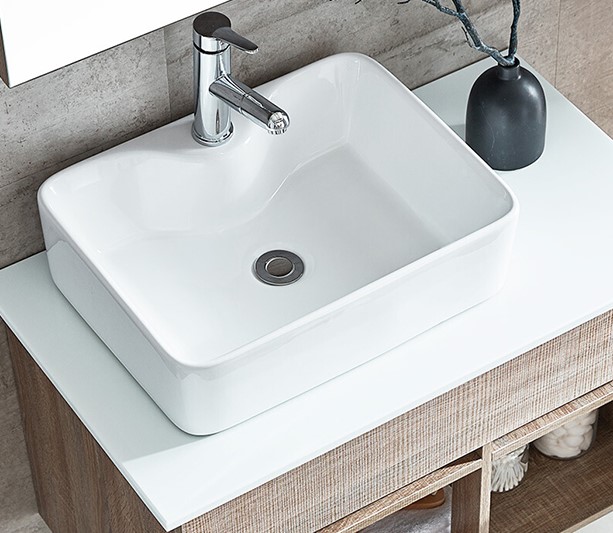 CHẬU LAVABO VUÔNG ĐỂ BÀN