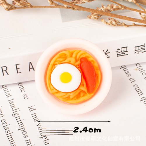 Mô hình đĩa thức ăn mì gà cá trang trí nhà búp bê