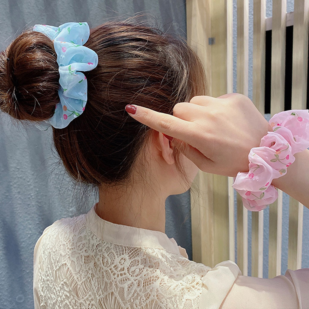 Cột tóc vải Scrunchies quả Anh Đào CT59