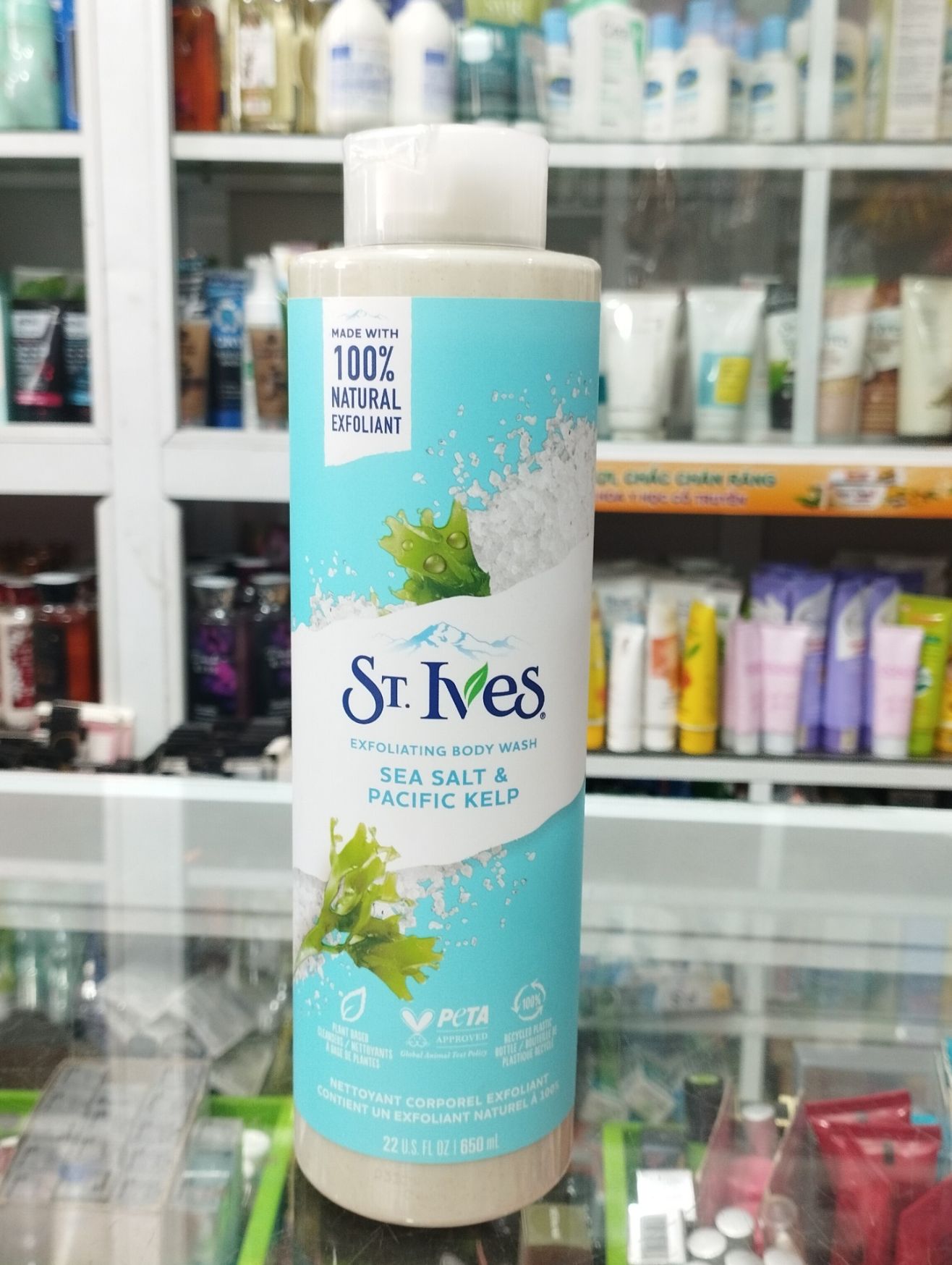 Sữa tắm st.ives chiết xuất muối biển làm sạch sâu 650ml
