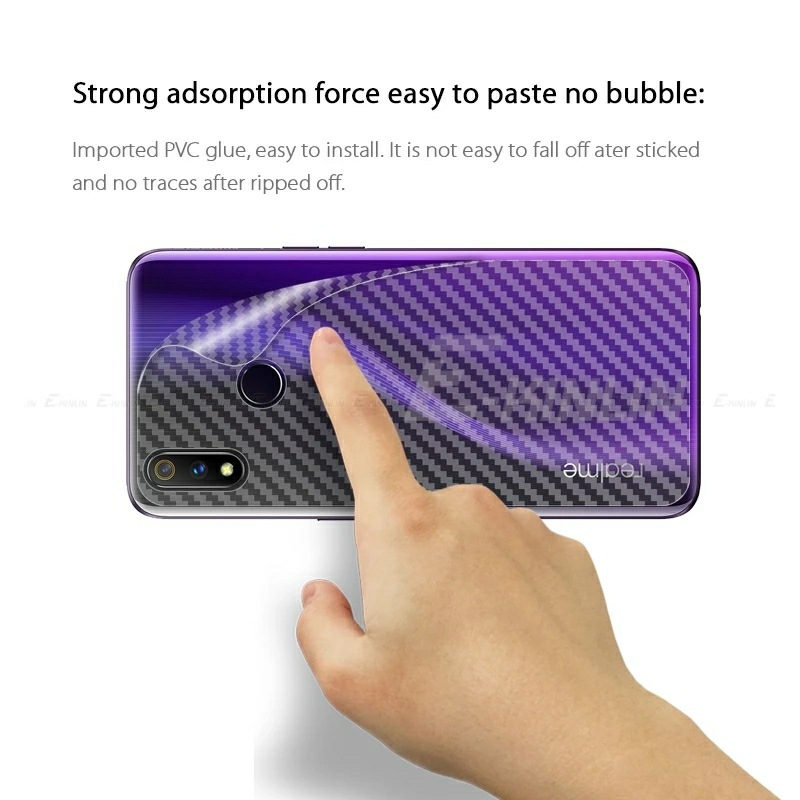 Dán lưng CarBon Realme 3 vân caro chống mồ hôi