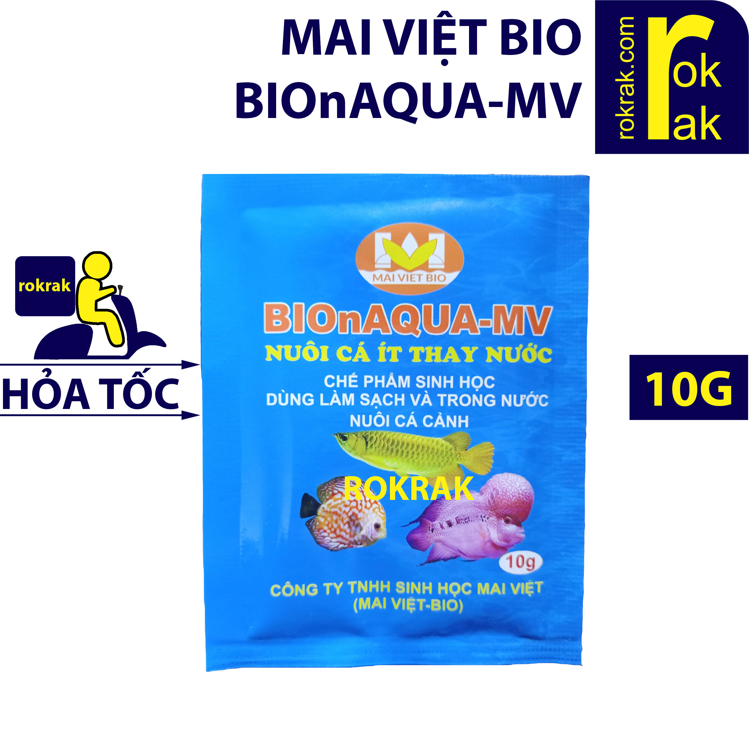 Men vi sinh Mai Việt lọc nước bể cá cảnh gói 10g