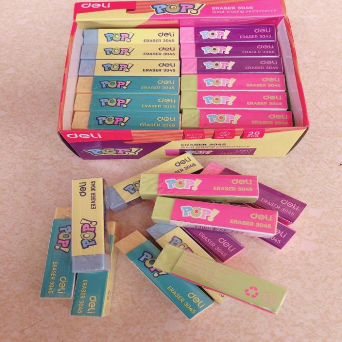 Tẩy Bút Chì Deli 2 Chiếc Loại To