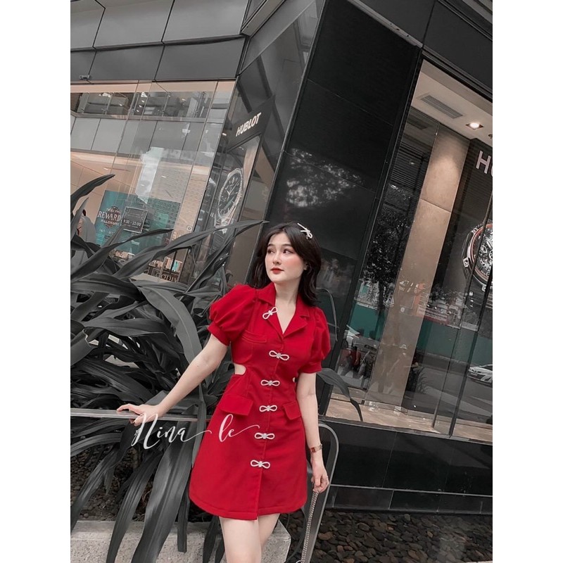 Đầm vest đính nơ #bigsize 60kg đến 90kg