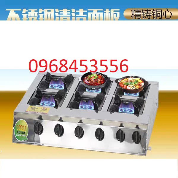 Bếp gas 6 họng - bếp ga 6 lò - bếp ga 6 cửa