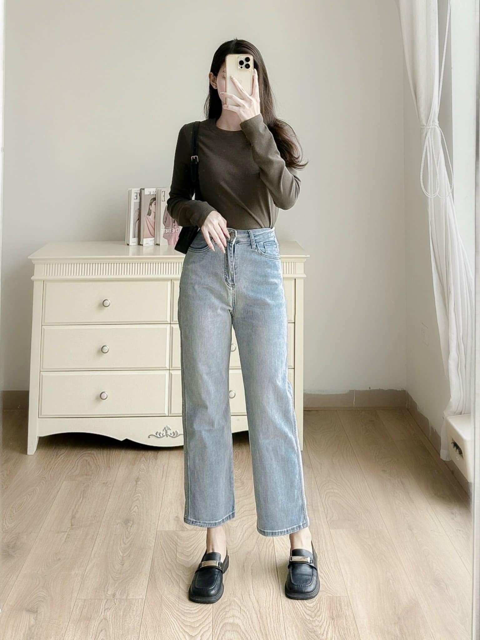 Áo thun mỏng dài tay cổ tròn co dãn tốt kiểu dáng basic dễ phối đồ MYAN DESIGN A092309