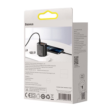 Củ sạc nhanh siêu nhỏ gọn Baseus Compact Quick Charger 30W(USB dual port +Type C,30w PD/QC3.0 Multi Quick Charge Support)
