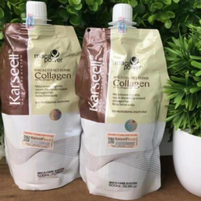 Kem ủ tóc Karseell Maca Power Collagen 500ml phục hồi hư tổn Hấp ủ tóc