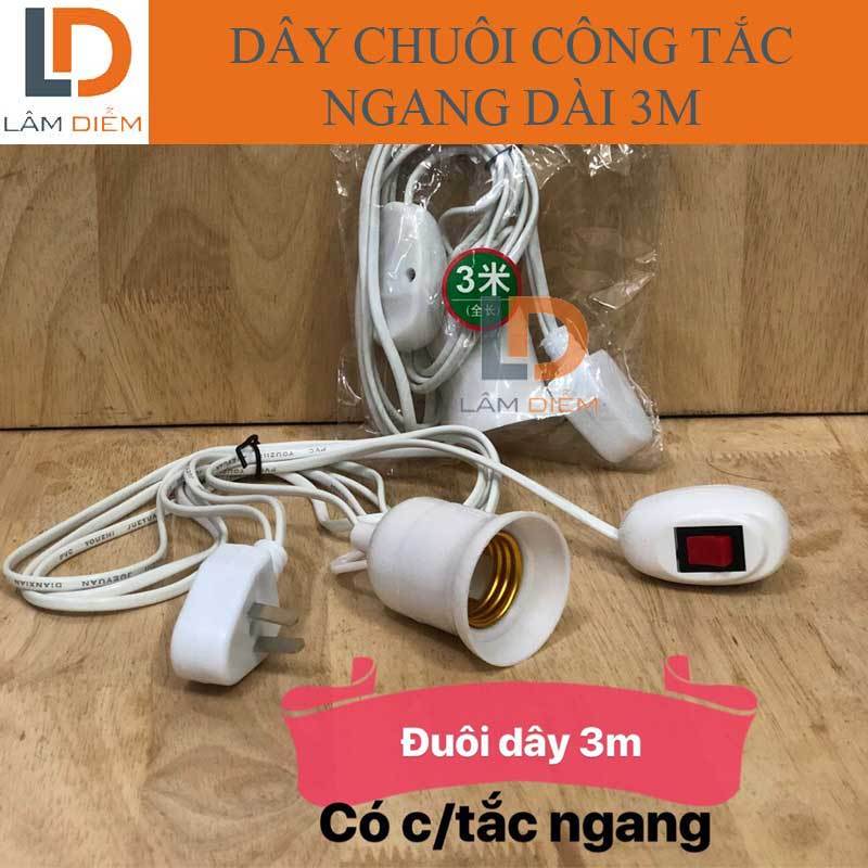 Dây Chuôi đèn có công tắc dây dài 3 mét