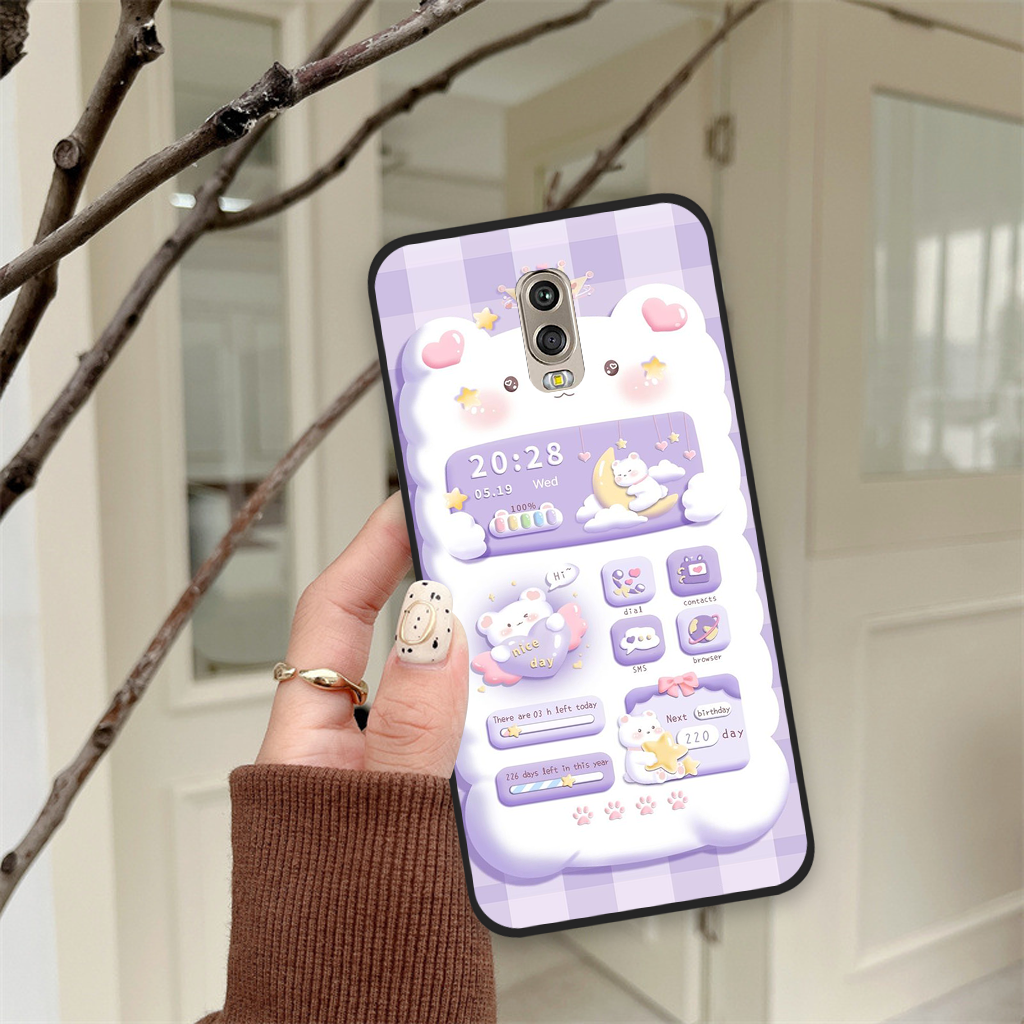Ốp lưng Samsung Galaxy J7 Plus / J7+ con vịt 3D đáng yêu, mèo kẻ caro dễ thương