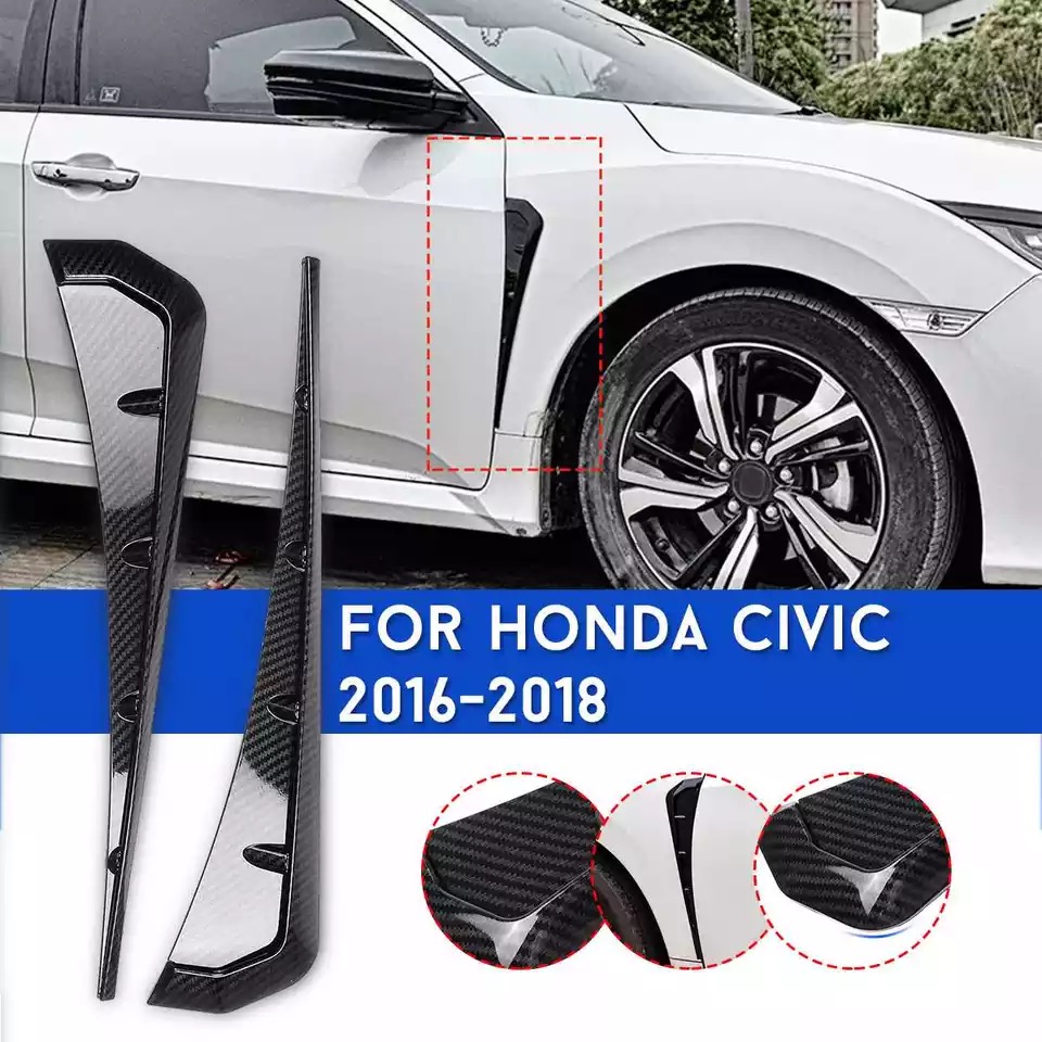 [HCM]Bộ 2 mang cá dán sườn xe ô tô MC020 (carbon)