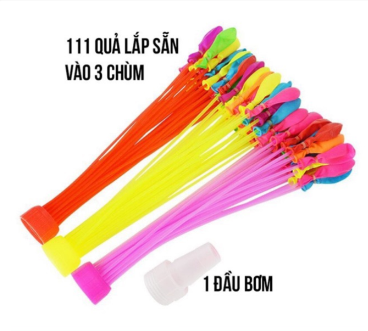 Bộ 111 quả bong bóng nước 3 chùm Magic Balloons