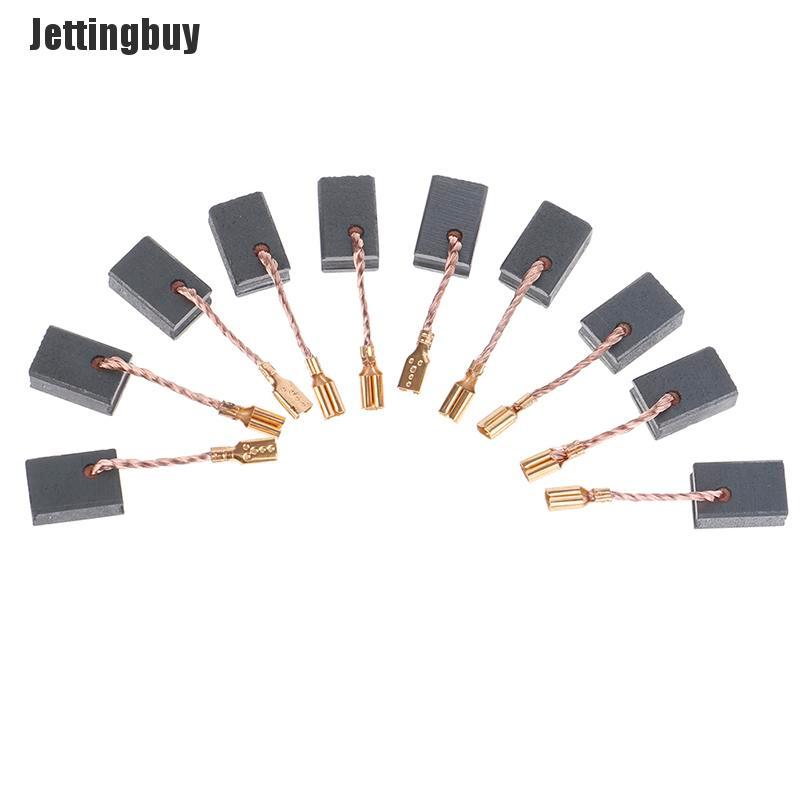 Jettingbuy 10Pcs Graphite Copper Motor Carbon Brushes Kit For Angle Grinder 6*8.5*13.5mm