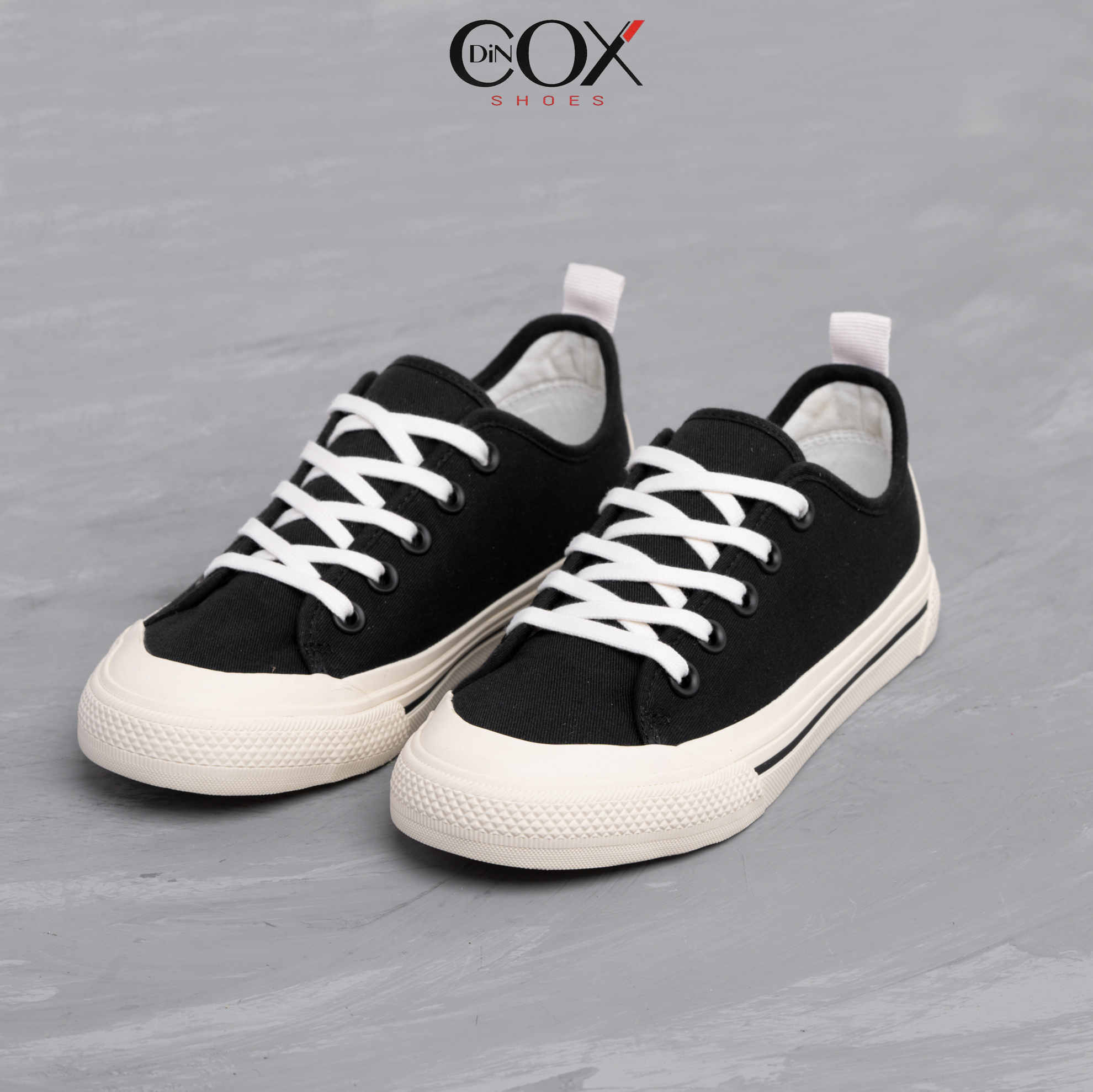Giày Sneaker Unisex DINCOX Vải Canvas C20 BLACK