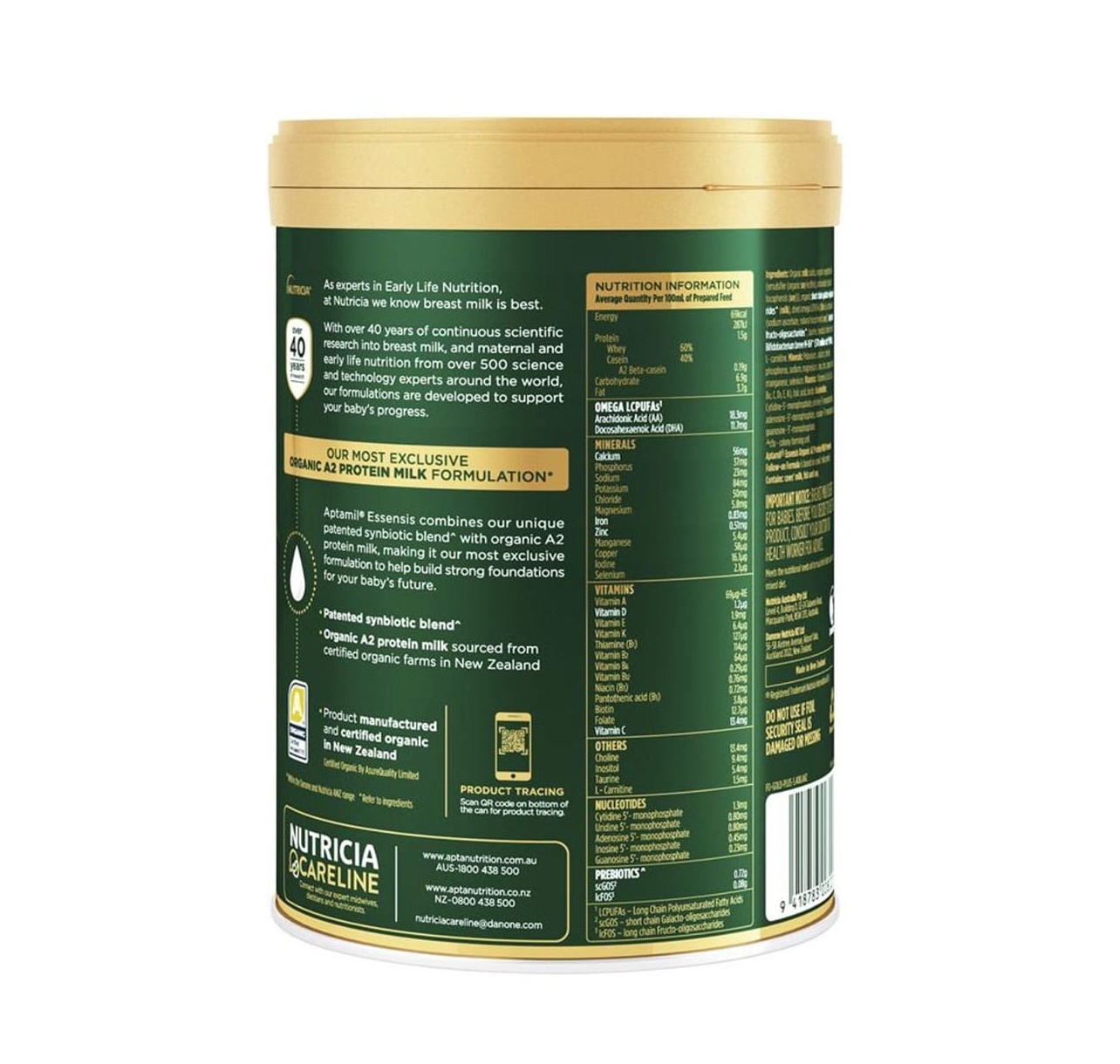 Sữa Aptamil Essensis số 2 (6-12 tháng) nội địa Úc 900g