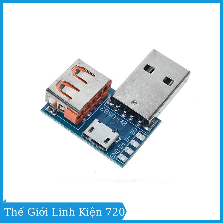 Mạch chuyển đổi usb đực sang usb cái và usb micro