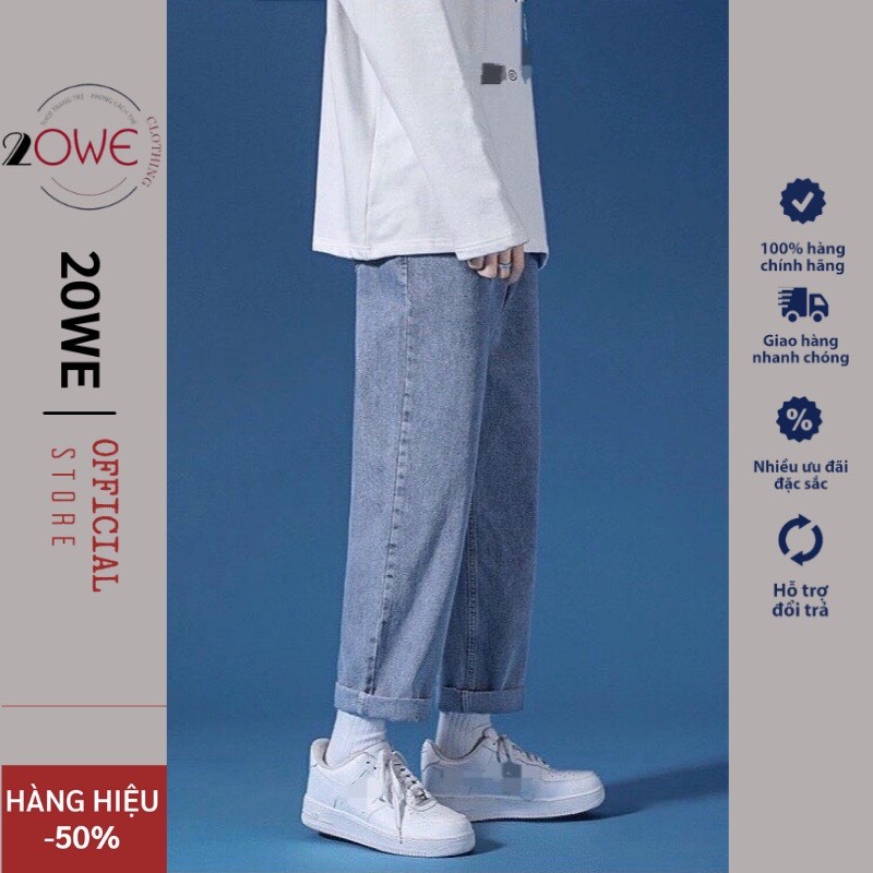 Quần jean nam baggy ống suông rộng TR01 chất vải jeans bò cao cấp hottrend 2023 20we