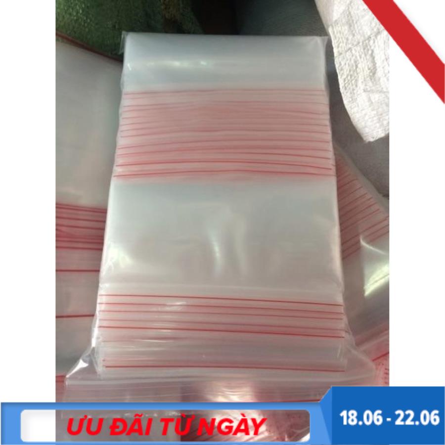 1Kg TÚI ZIP ( Zipper Viền đỏ) Size 18x23cm