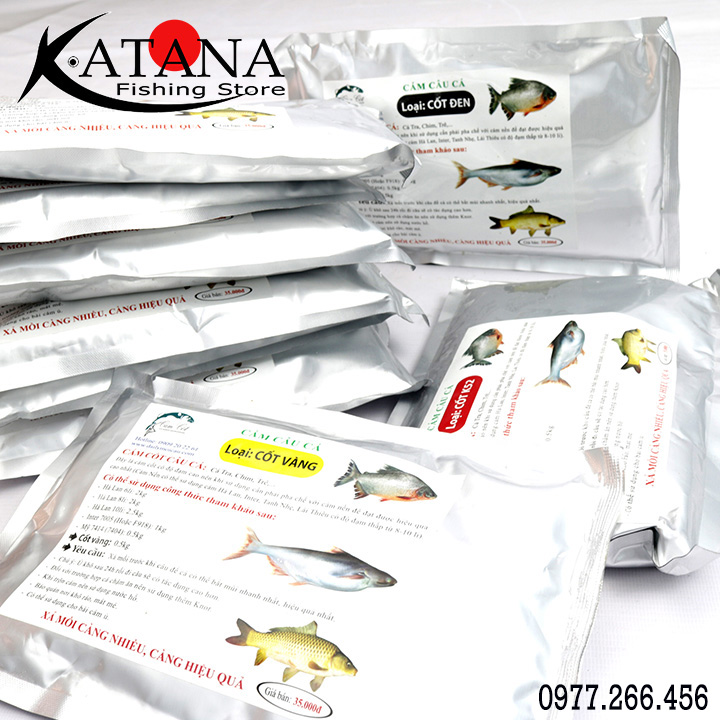 [HCM]Cám Câu Cá - Cốt Vàng Cốt Đen Cốt K52 Bịch 500gr