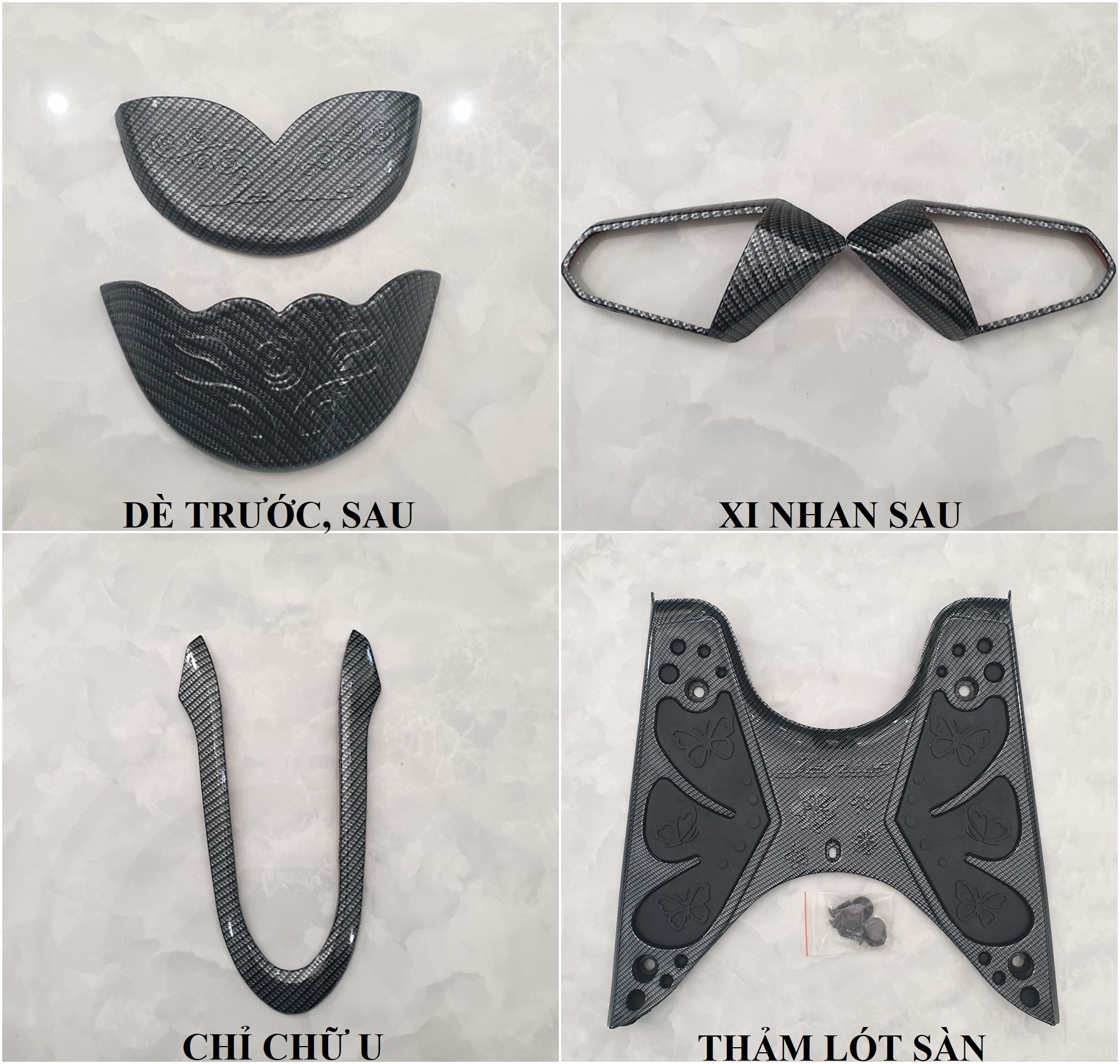 Ốp trang trí xe Janus 2022-2024 carbon Artistar
