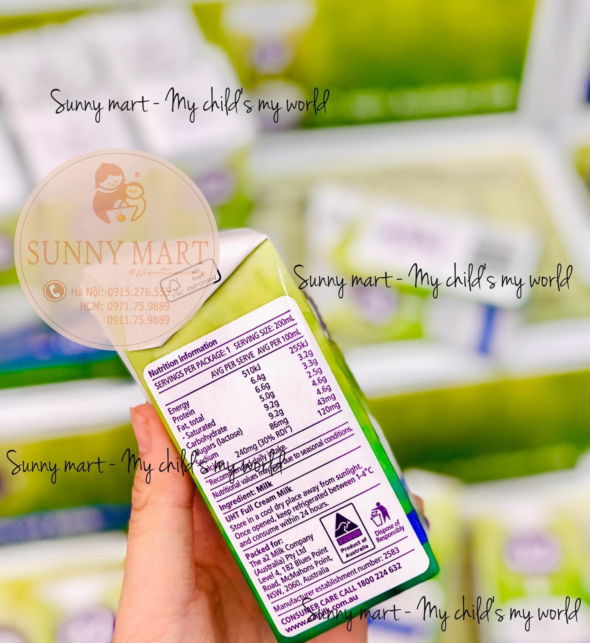 Sữa Nước Nguyên Kem A2 (200ml)