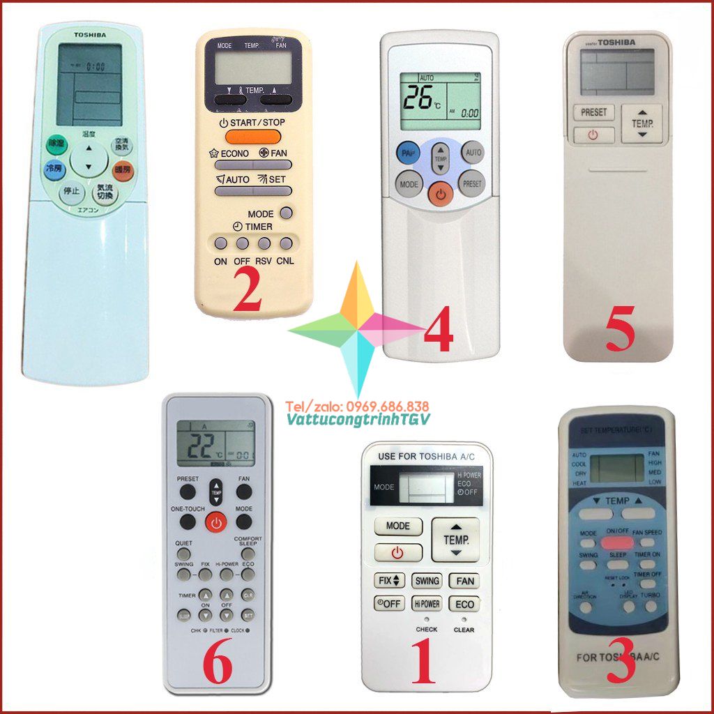 Điều khiển điều hòa TOSHIBA