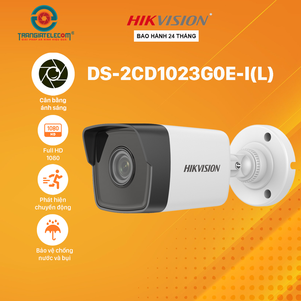 Camera IP thân trụ 2MP HIKVISION DS-2CD1023G0E-I(L) - TRANGIATELECOM