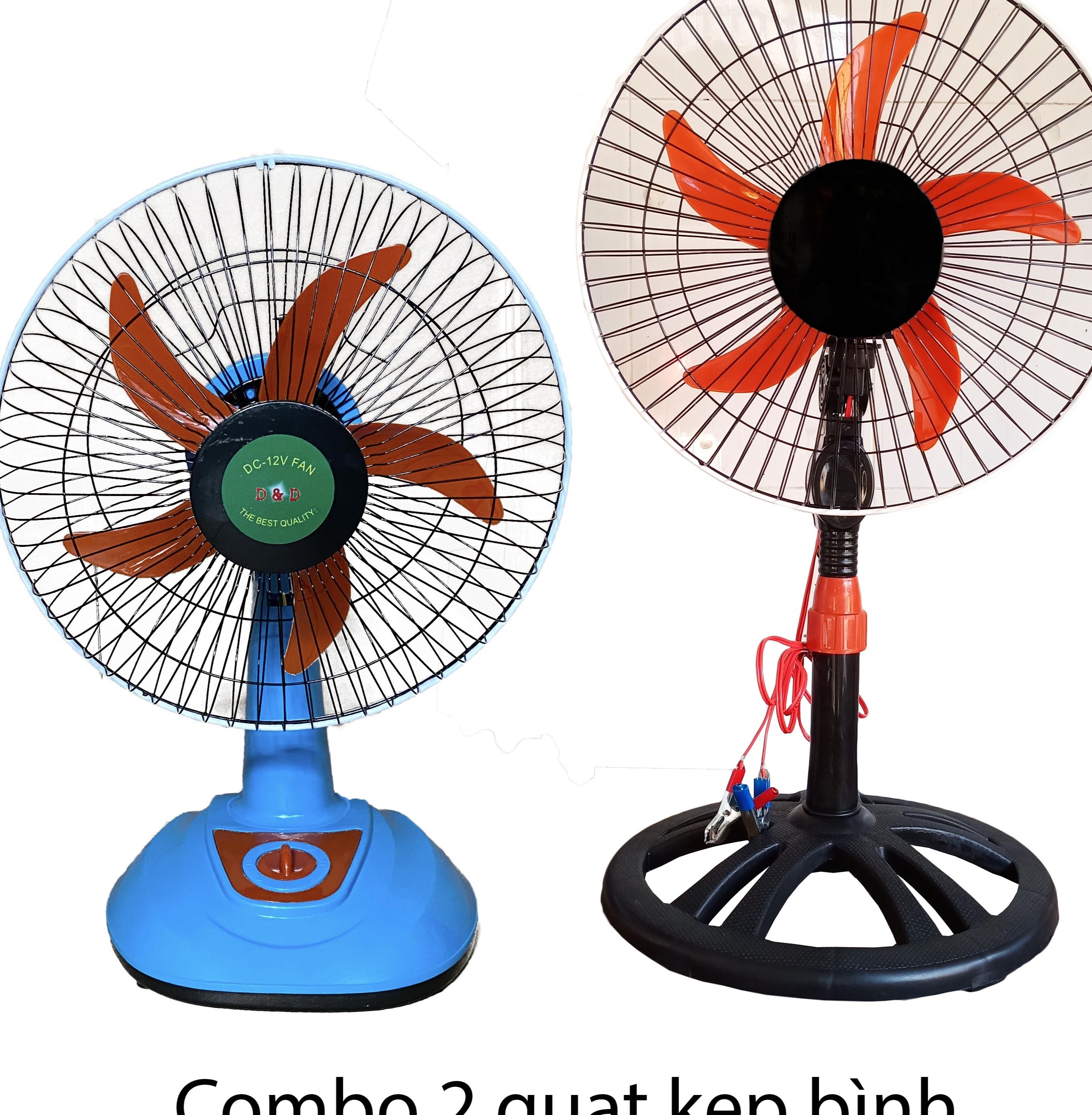 [HCM]Combo 2 quạt kẹp bình 12V