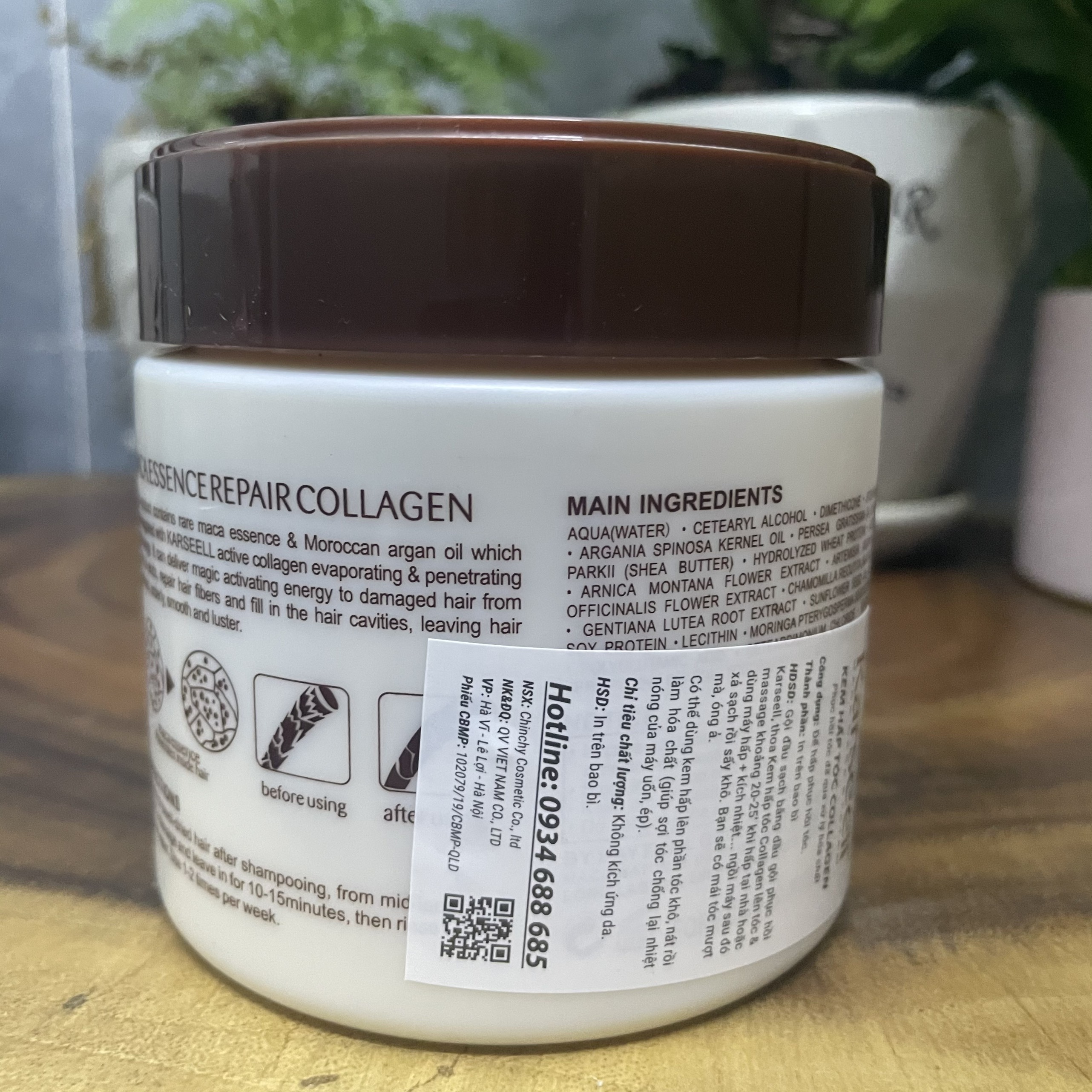 [HCM]Dầu Hấp Phục Hồi Collagen Karseell Maca Siêu Mềm Mượt Tóc 500ml