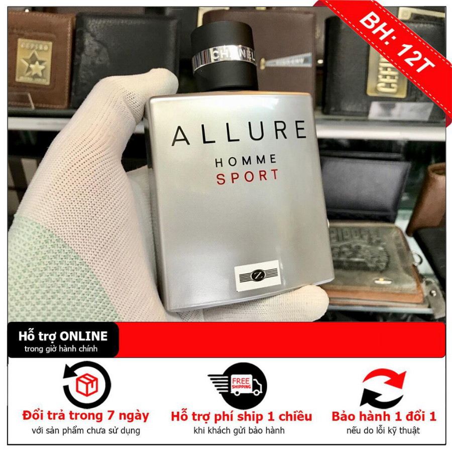 Nước Hoa Nam Cao Cấp 𝑪𝒉𝒂𝒏𝒆𝒍 𝑨𝒍𝒍𝒖𝒓𝒆 𝑯𝒐𝒎𝒎𝒆 Sport 100ml Full Box