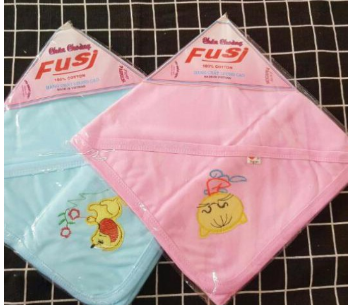 [100% Cotton Mềm Mịn] Chăn Ủ Thêu Sơ Sinh Có Mũ Fusi