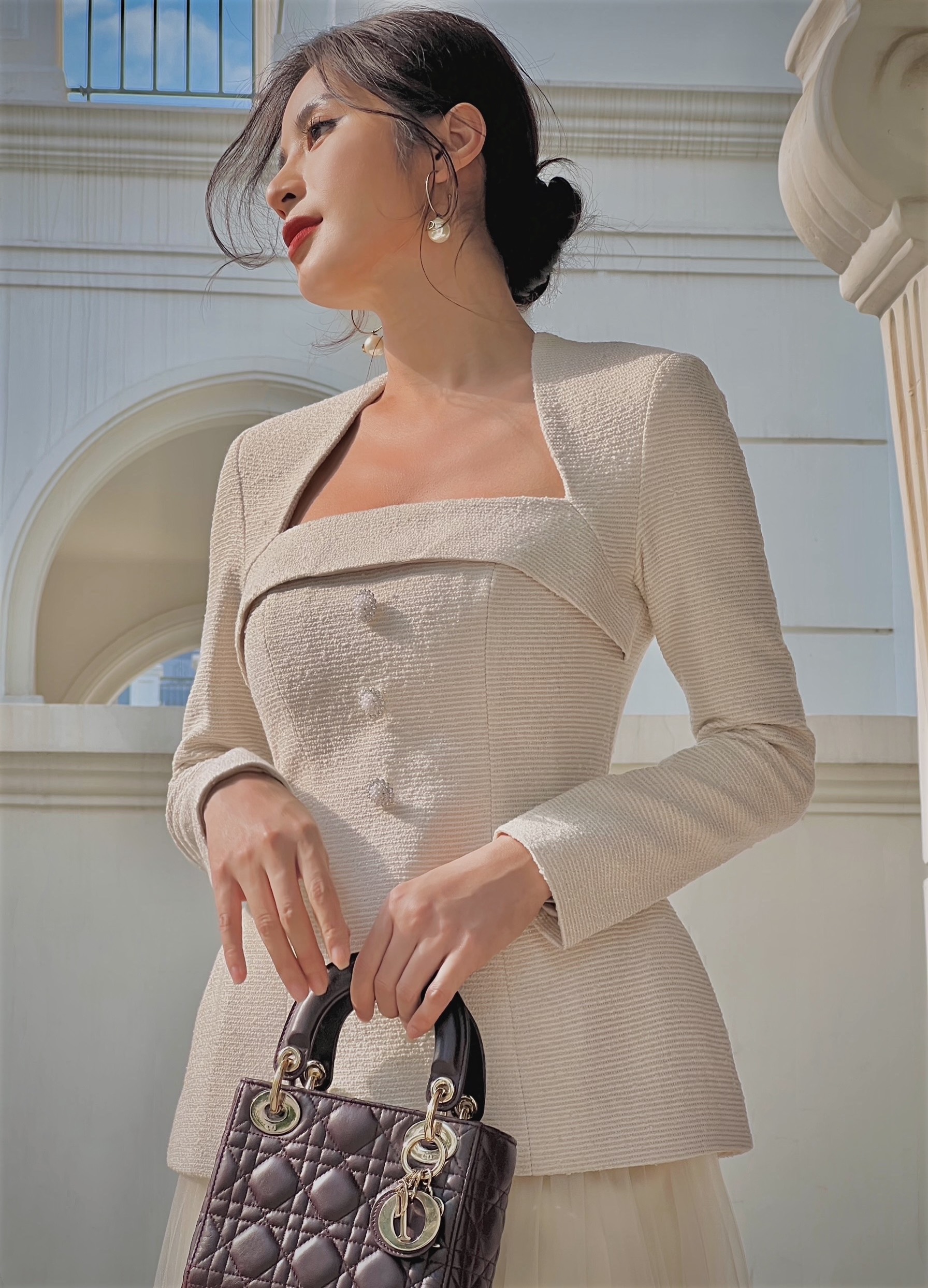 Beloved Áo kiểu Venice Square Neck Top