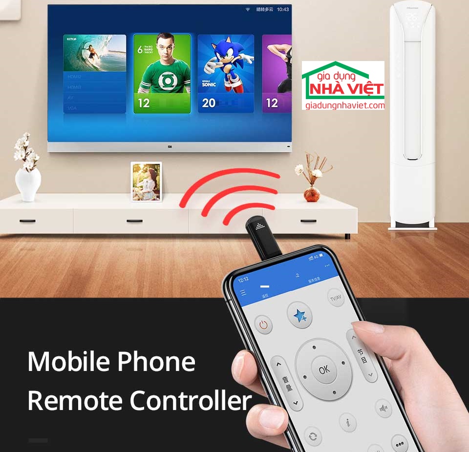 Cổng hồng ngoại điều khiển từ xa SMART Remote Control cho Android iPhone iPad (Lightning/Type-C/MicroUSB)