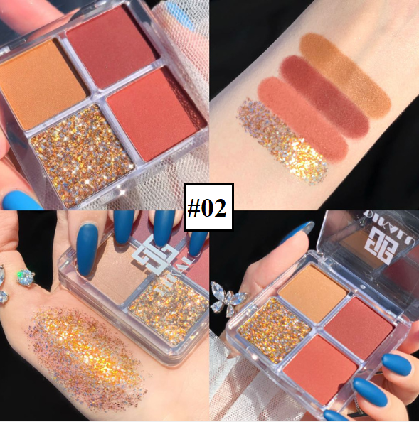 Phấn mắt 4 ô DIKALU Pumpkin