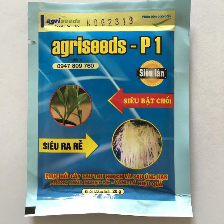 Phân bón lá siêu lân Agriseeds - P1 siêu ra rễ, siêu bật chồi gói 20g