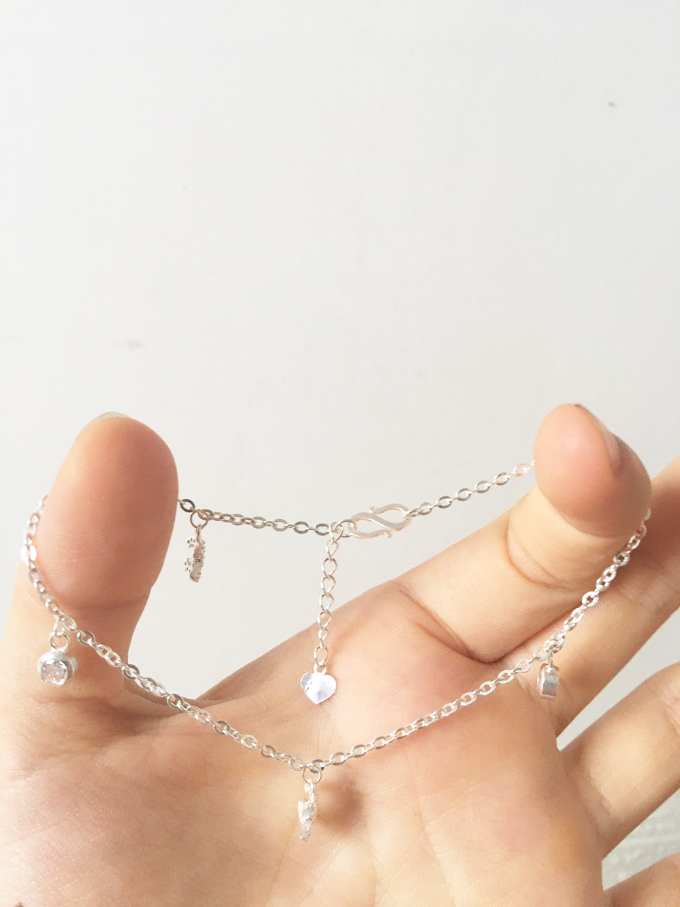 lắc chân bạc thật cực xinh cho nữ