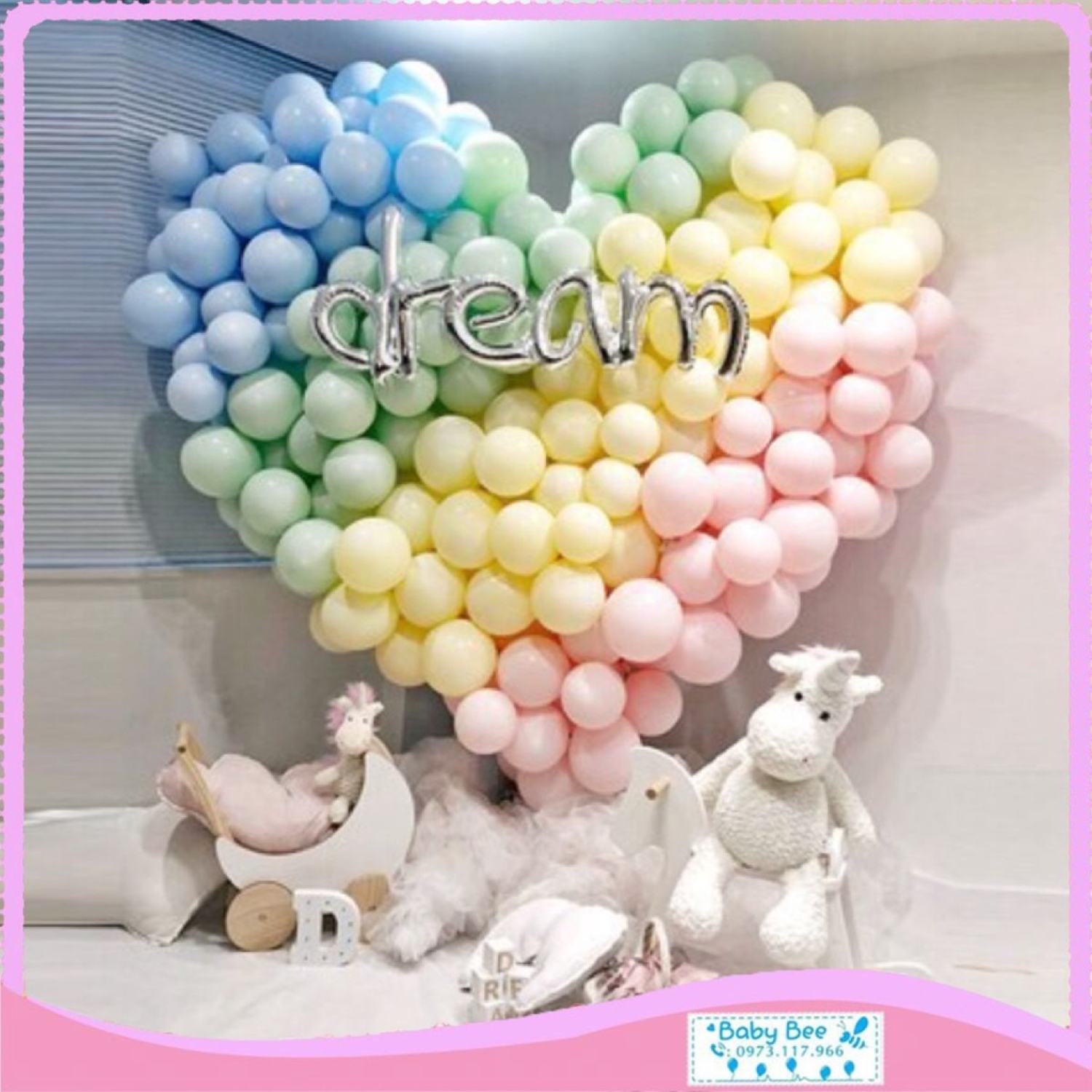 Set 50 bóng màu pastel size 10inch (chọn màu theo yêu cầu)