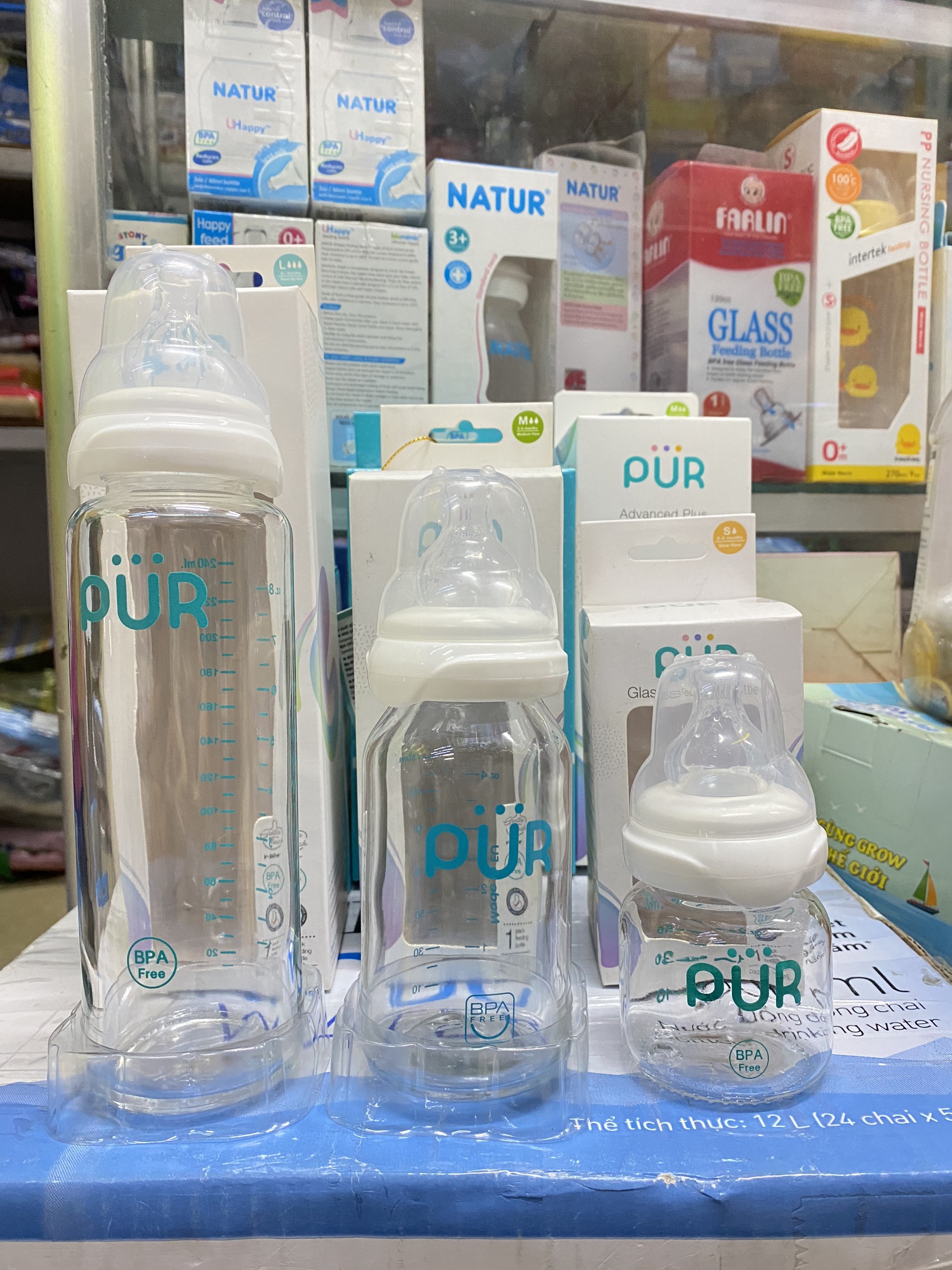 Bình sữa Pur thủy tinh 60ml, 130ml , 240ml