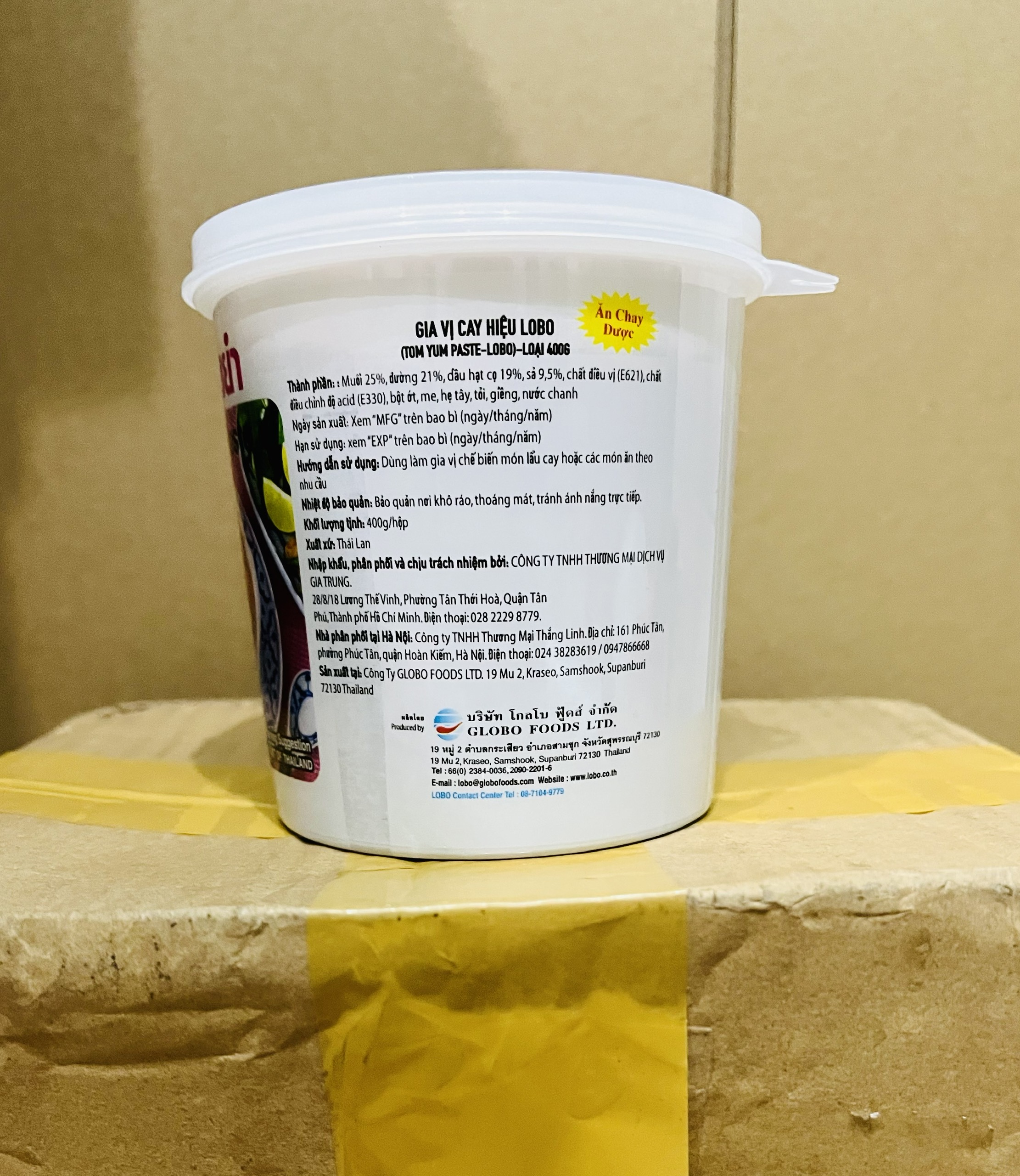 Sốt lẩu thái Tomyum Paste vị cay nhãn hiệu Lobo hũ (400g)