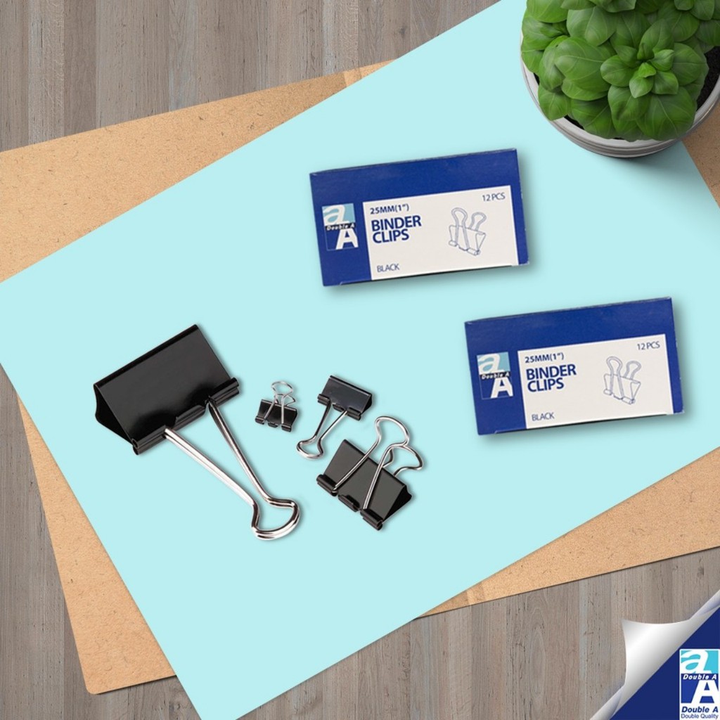 Double A Kẹp Bướm 25 mm (12 cái) Combo 3 hộp