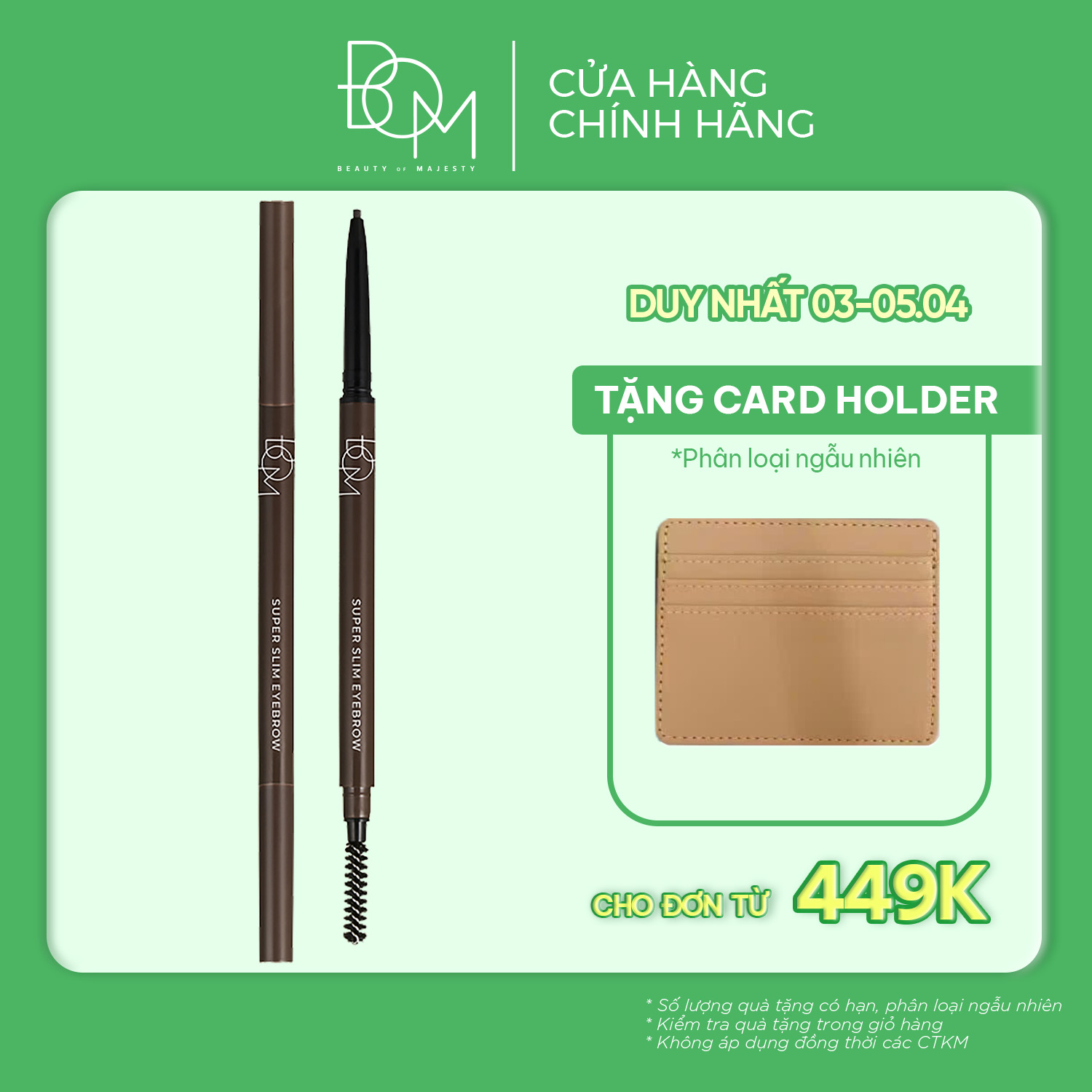 Chì Kẻ Chân Mày BOM Super Slim Eyebrow 0,1G