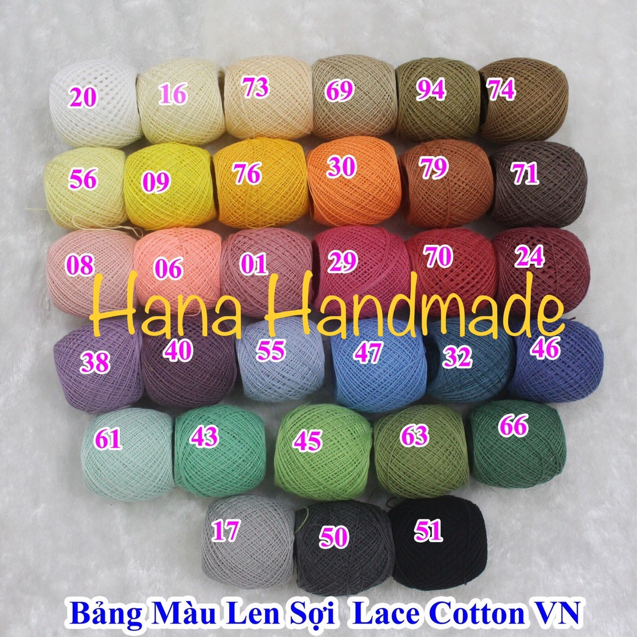 Sợi lace cotton 50g/c