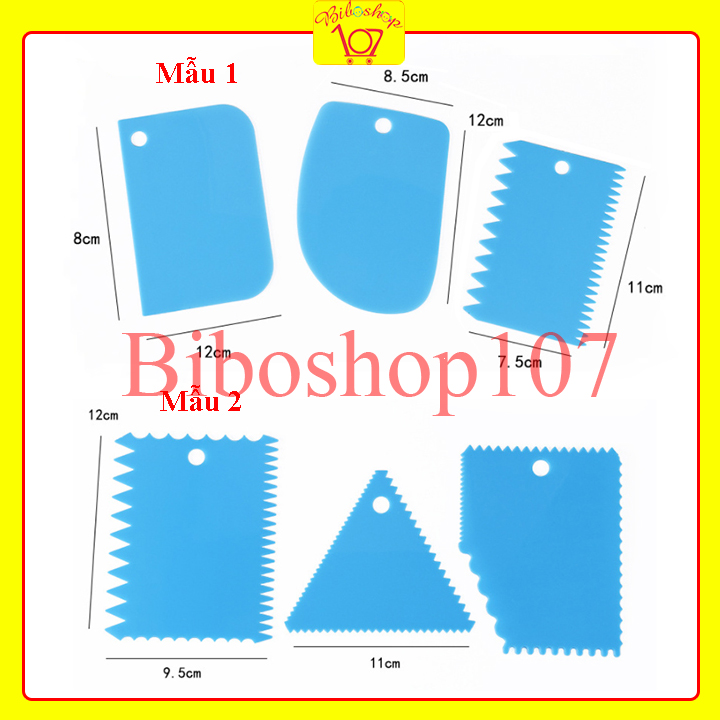 Bộ 3 miếng cắt, vét, tạo vân, chà láng bột đa năng