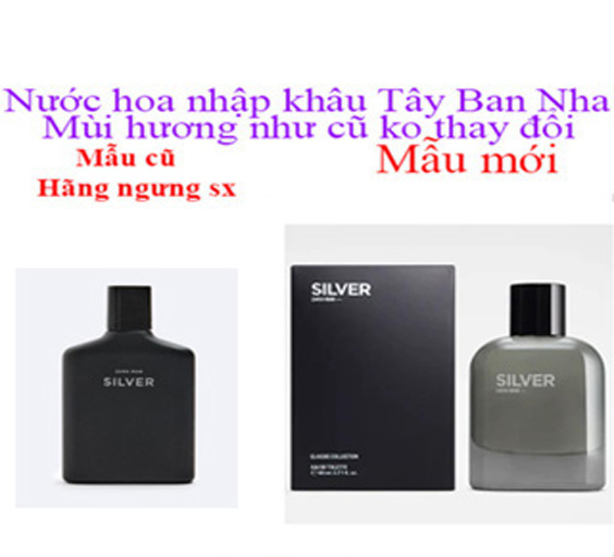 NƯỚC HOA NAM ZARA SILVER FULL BOX - M1