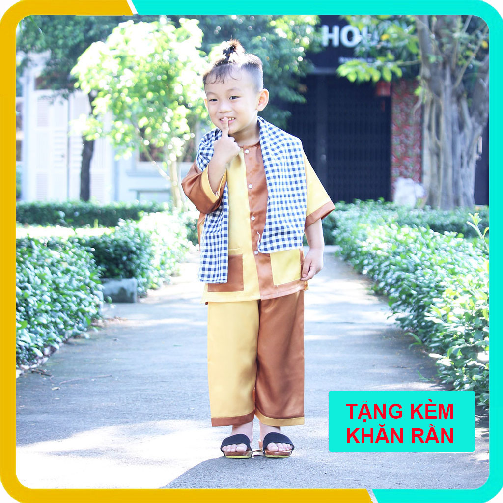 Áo Bà Ba Cho Bé Trai Và Gái Từ 1-6 Tuổi, Chất Lụa Mát Mẻ, Set Nguyên Bộ, Nhiều Màu Đẹp Cho Bé