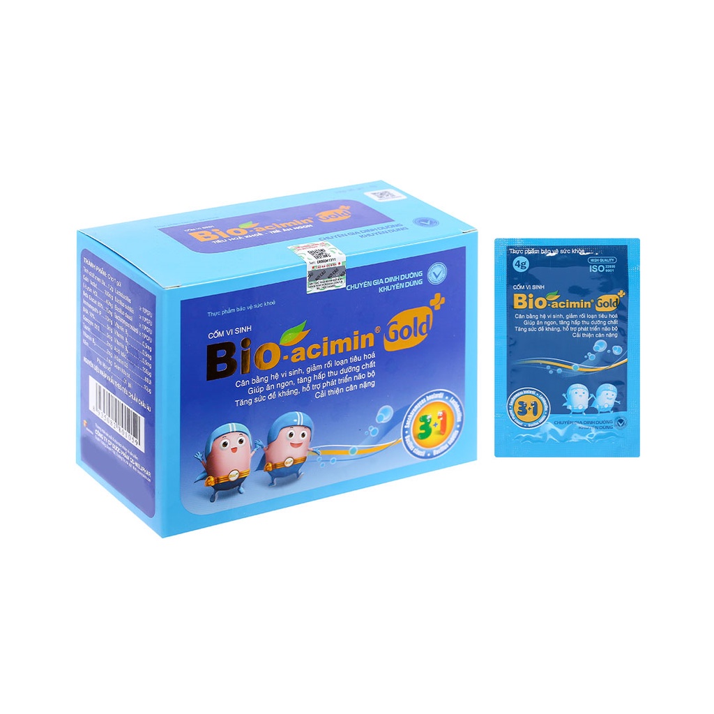 Cốm Bio-acimin Gold bổ sung lợi khuẩn, vitamin hộp 30 gói x 4g