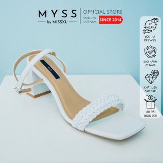 Giày sandal nữ quai thắt bím gót trụ 7cm thời trang MYSS - SD124 thumbnail