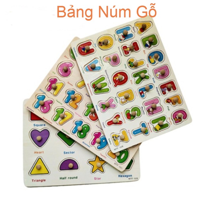 Đồ Chơi Bảng Núm Gỗ nhiều chủ đề Cho Bé